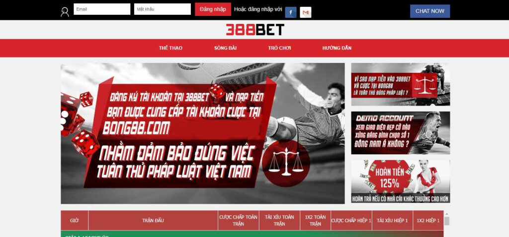 Website 388Bet hiện đại, bắt mắt