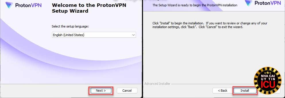 Mở ProtonVPN và nhấn cài đặt